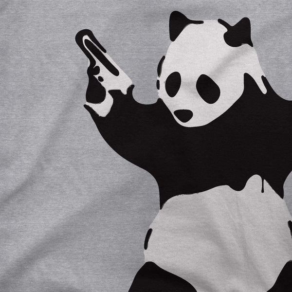 Banksy Pandamonium Armed Panda Artwork T-Shirt - [variant_title] by Art-O-Rama