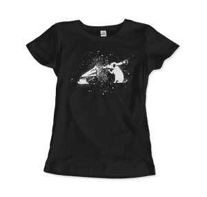 Banksy Rocket Dog (His Master’s Voice) Street Art T-Shirt - Women / Black / Small - T-Shirt