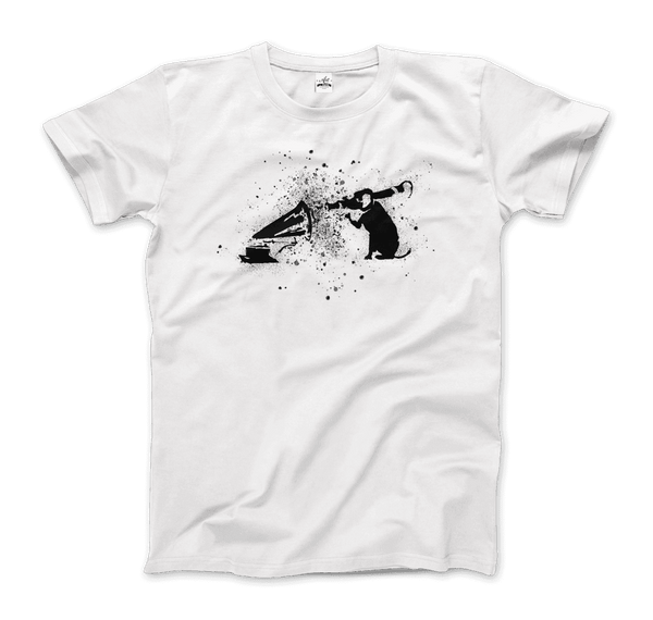 Banksy Rocket Dog (His Master’s Voice) Street Art T-Shirt - Men / White / Small - T-Shirt