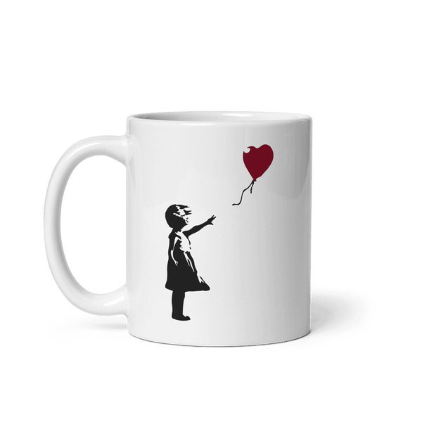 Banksy The Girl with a Red Balloon Artwork Mug - 11oz (325mL) - Mug