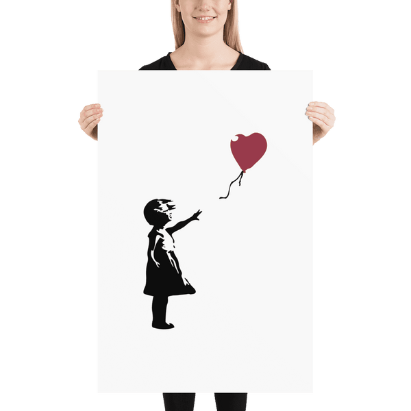 Banksy The Girl with a Red Balloon Artwork Poster - Poster