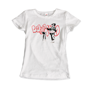 Banksy The Painter (Velasquez) From Portobello Road T-Shirt - Women / White / Small by Art-O-Rama