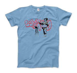 Banksy The Painter (Velasquez) From Portobello Road T-Shirt - Men / Light Blue / Small by Art-O-Rama