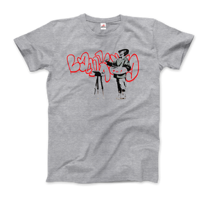 Banksy The Painter (Velasquez) From Portobello Road T-Shirt - Men / Heather Grey / Small by Art-O-Rama