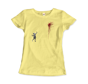 Banksy Valentines Day Mural Reproduction T-Shirt - Women / Spring Yellow / Small by Art-O-Rama
