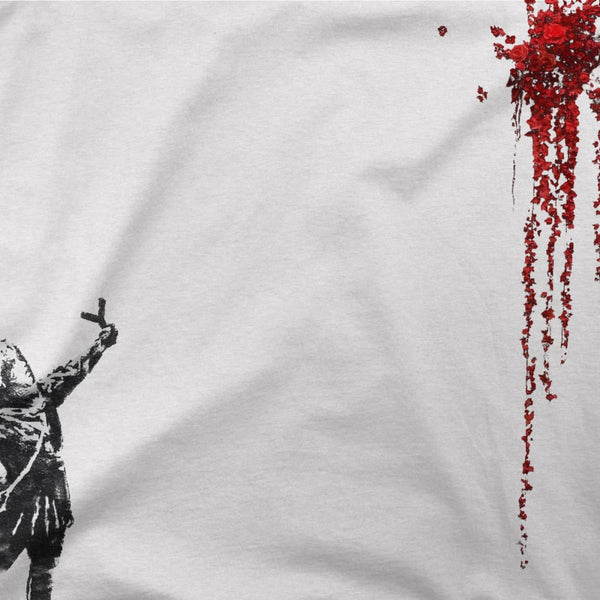 Banksy Valentines Day Mural Reproduction T-Shirt - [variant_title] by Art-O-Rama
