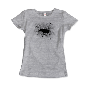 Banksy Wet Dog Splatter 2007 Street Art T-Shirt - Women / Heather Grey / Small by Art-O-Rama