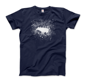 Banksy Wet Dog Splatter 2007 Street Art T-Shirt - Men / Navy / Small by Art-O-Rama