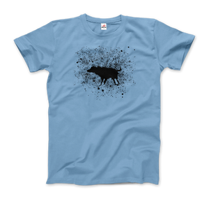 Banksy Wet Dog Splatter 2007 Street Art T-Shirt - Men / Light Blue / Small by Art-O-Rama