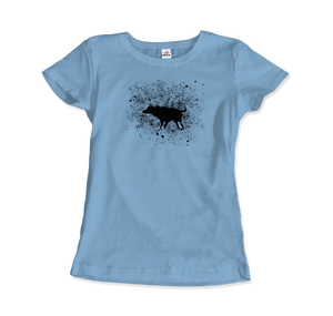 Banksy Wet Dog Splatter 2007 Street Art T-Shirt - Women / Light Blue / Small by Art-O-Rama