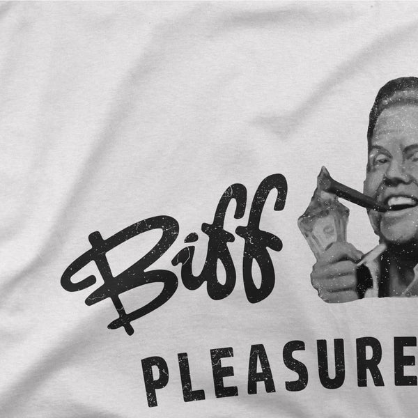Biff Tannen's Pleasure Paradise Dusted Logo - Back to the Future T-Shirt - [variant_title] by Art-O-Rama