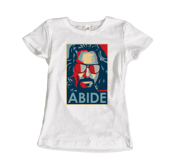 Big Lebowski Abide, Hope Style T-Shirt - Women / White / Small by Art-O-Rama
