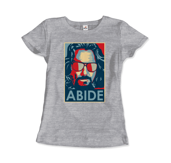 Big Lebowski Abide, Hope Style T-Shirt - Women / Heather Grey / Small by Art-O-Rama