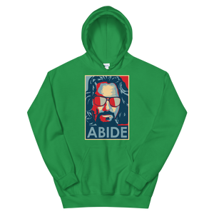 Big Lebowski Abide, Hope Style Unisex Hoodie - Irish Green / S by Art-O-Rama