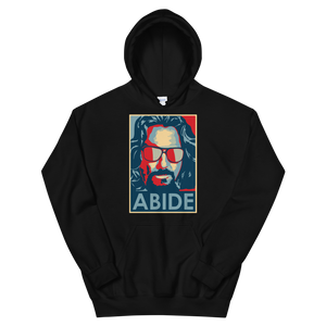Big Lebowski Abide, Hope Style Unisex Hoodie - Navy / S by Art-O-Rama