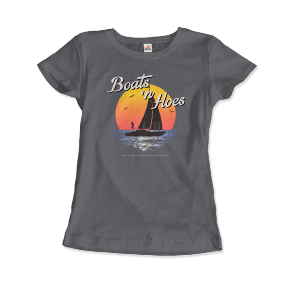 Boats and Hoes, Step Brothers T-Shirt - Women / Charcoal / Small by Art-O-Rama