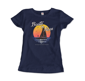 Boats and Hoes, Step Brothers T-Shirt - Women / Navy / Small by Art-O-Rama