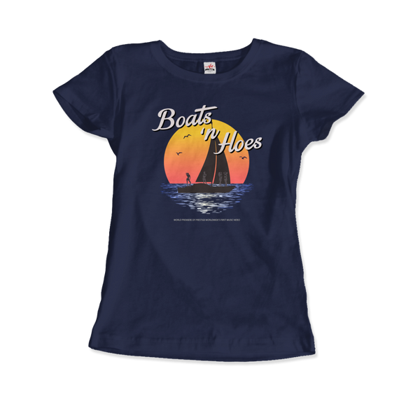 Boats and Hoes, Step Brothers T-Shirt - Women / Navy / Small by Art-O-Rama