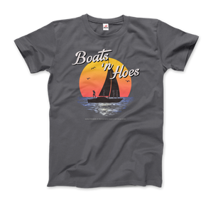 Boats and Hoes, Step Brothers T-Shirt - Men / Charcoal / Small by Art-O-Rama