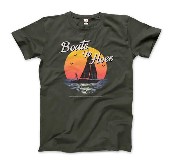 Boats and Hoes, Step Brothers T-Shirt - Men / City Green / Small by Art-O-Rama