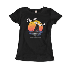 Boats and Hoes, Step Brothers T-Shirt - Women / Black / Small by Art-O-Rama