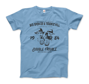 Bud Spencer & Terence Hill Double Trouble T-Shirt - Men / Light Blue / Small by Art-O-Rama