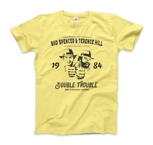 Bud Spencer & Terence Hill Double Trouble T-Shirt - Men / Spring Yellow / Small by Art-O-Rama