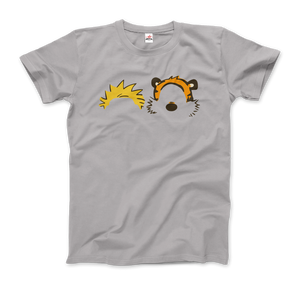 Calvin and Hobbes Faces Contour T-Shirt - Men / Silver / Small by Art-O-Rama