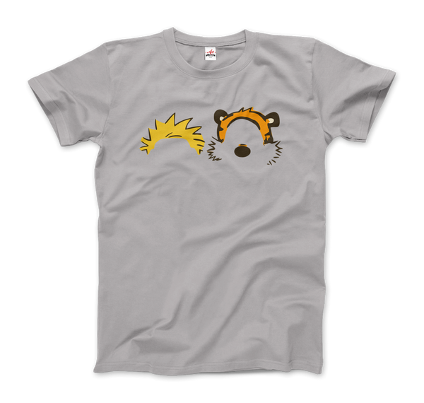 Calvin and Hobbes Faces Contour T-Shirt - Men / Silver / Small by Art-O-Rama