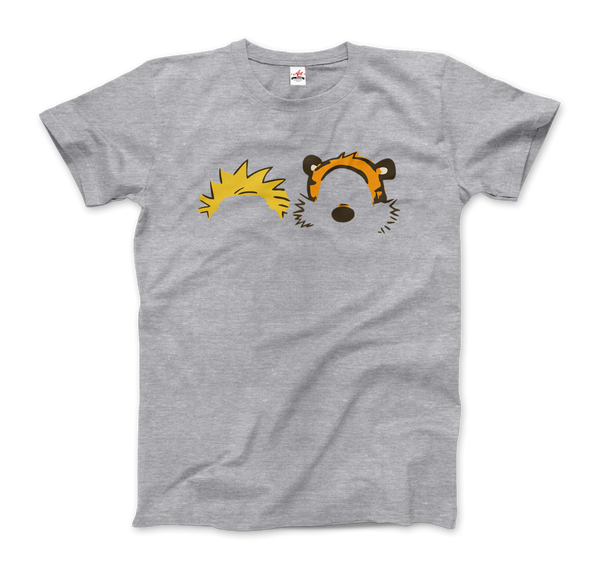 Calvin and Hobbes Faces Contour T-Shirt - Men / Heather Grey / Small by Art-O-Rama