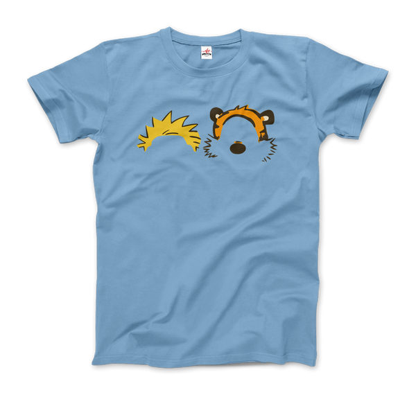 Calvin and Hobbes Faces Contour T-Shirt - Men / Light Blue / Small by Art-O-Rama
