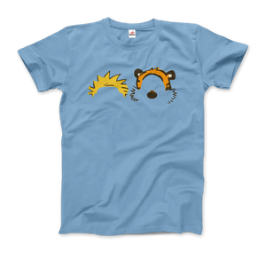 Calvin and Hobbes Faces Contour T-Shirt - Men / Light Blue / Small by Art-O-Rama