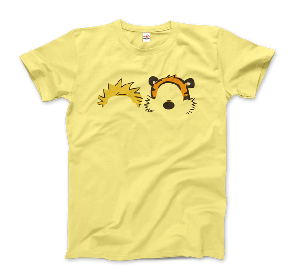 Calvin and Hobbes Faces Contour T-Shirt - Men / Spring Yellow / Small by Art-O-Rama