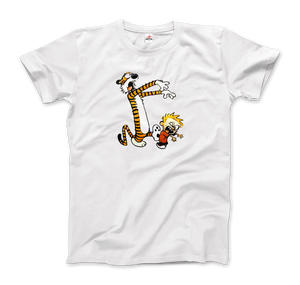 Calvin and Hobbes Playing Zombies T-Shirt - Men (Unisex) / White / S - T-Shirt