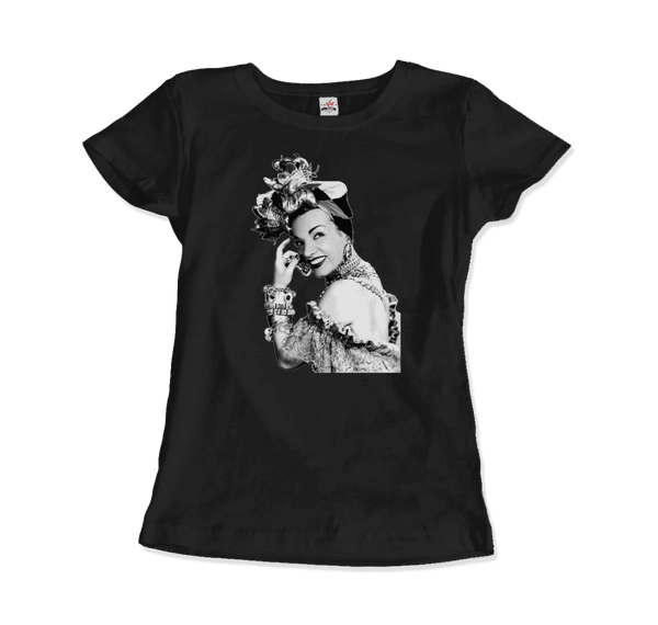 Carmen Miranda Artwork T-Shirt - Women / Black / Small - T-Shirt
