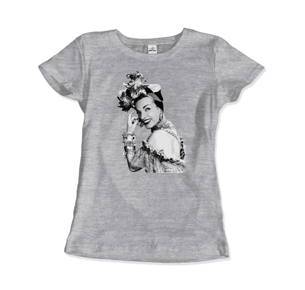 Carmen Miranda Artwork T-Shirt - Women / Heather Grey / Small - T-Shirt