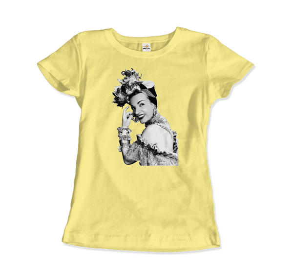 Carmen Miranda Artwork T-Shirt - Women / Spring Yellow / Small - T-Shirt