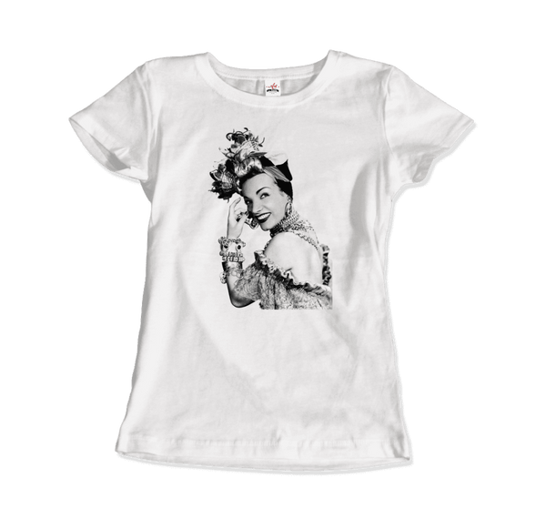 Carmen Miranda Artwork T-Shirt - Women / White / Small - T-Shirt