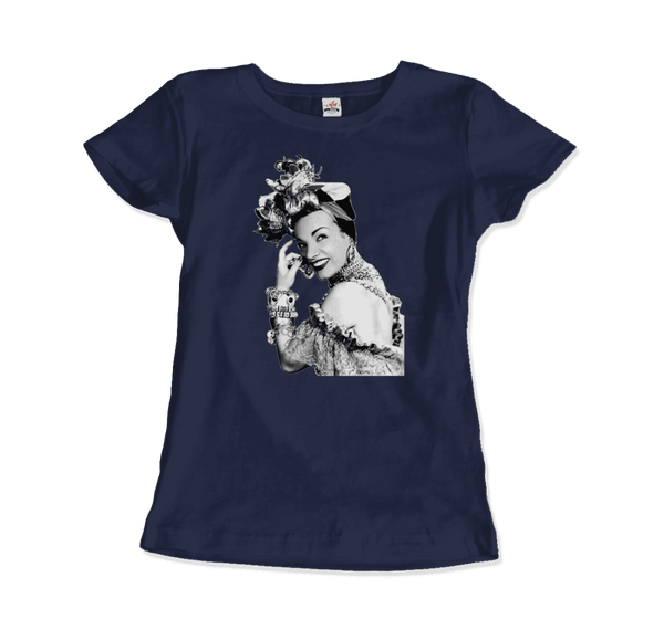 Carmen Miranda Artwork T-Shirt - Women / Navy / Small - T-Shirt