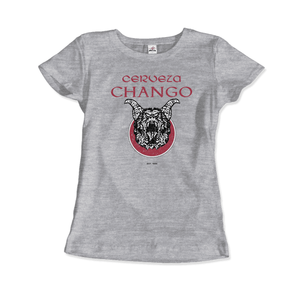Cerveza Chango - Distressed Artwork T-Shirt - Women / Heather Grey / Small - T-Shirt