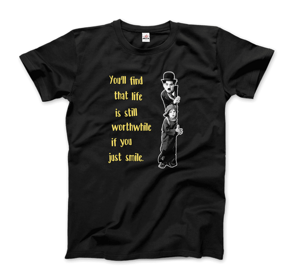 Charlie Chaplin Inspirational Quote T-Shirt - Men / Black / Small - T-Shirt