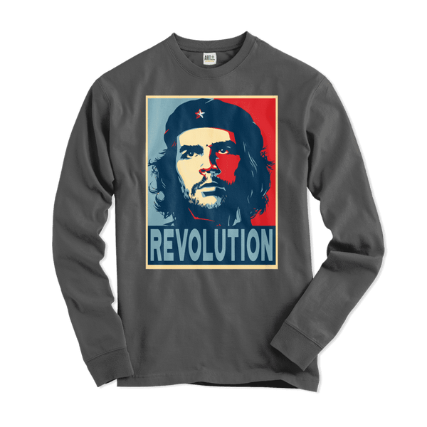 Che Guevara Revolution Hope Style Long Sleeve Shirt - Asphalt / Small - Long Sleeve Shirt