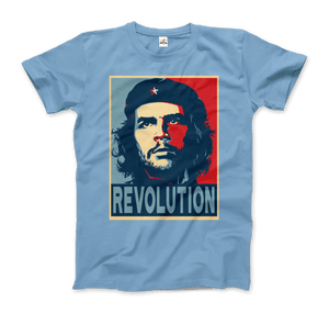 Che Guevara Revolution T-Shirt - Men / Light Blue / Small - T-Shirt