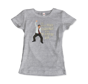 David Brent Classic Dance, from The Office UK T-Shirt - Women / Heather Grey / Small by Art-O-Rama