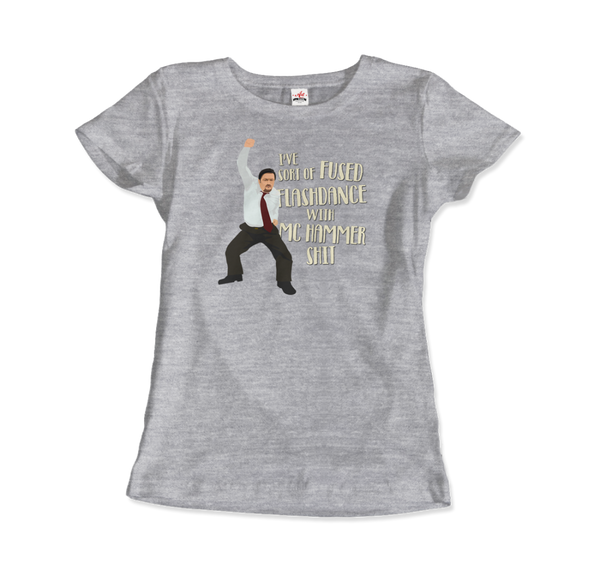 David Brent Classic Dance, from The Office UK T-Shirt - Women / Heather Grey / Small by Art-O-Rama