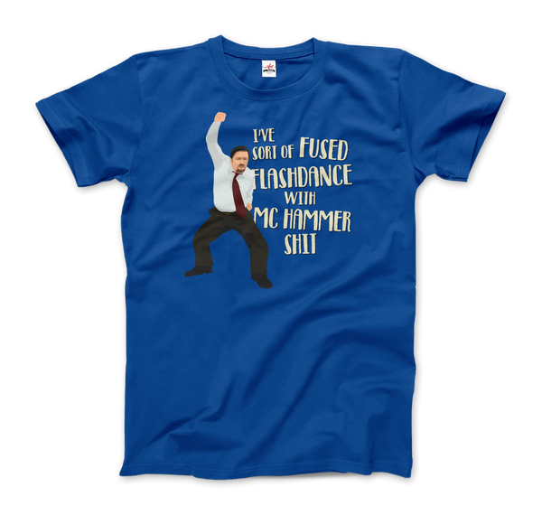 David Brent Classic Dance, from The Office UK T-Shirt - Men / Royal Blue / Small by Art-O-Rama