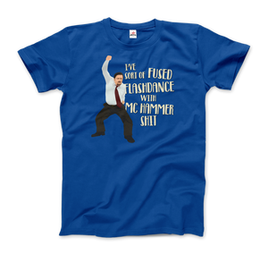 David Brent Classic Dance, from The Office UK T-Shirt - Men / Royal Blue / Small by Art-O-Rama