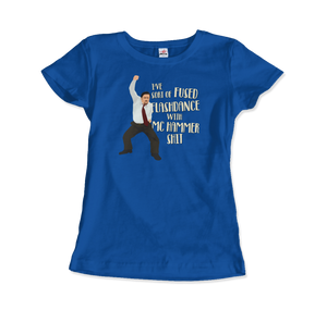 David Brent Classic Dance, from The Office UK T-Shirt - Women / Royal Blue / Small by Art-O-Rama