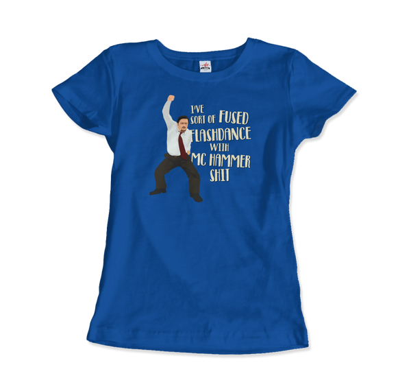David Brent Classic Dance, from The Office UK T-Shirt - Women / Royal Blue / Small by Art-O-Rama