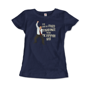 David Brent Classic Dance, from The Office UK T-Shirt - Women / Navy / Small by Art-O-Rama